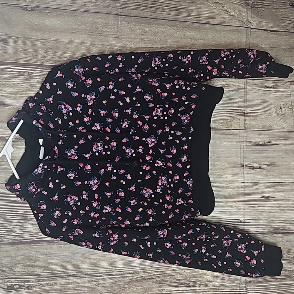 VANS Beauty Floral Cropped Hoodie Sz XS